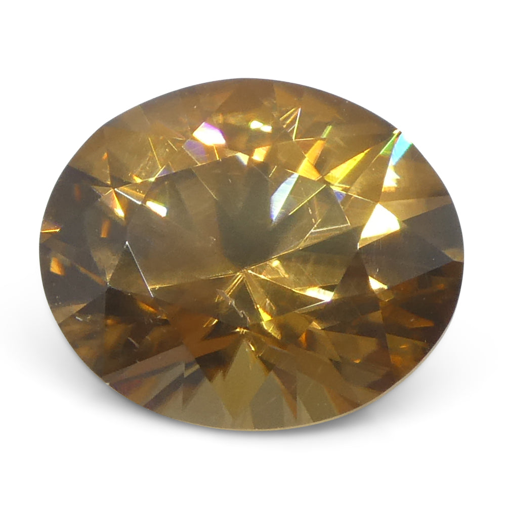 3.11ct Natural Earth Mined Oval Master Brilliant Cut Orange Zircon from Sri Lanka - Skyjems Wholesale Gemstones