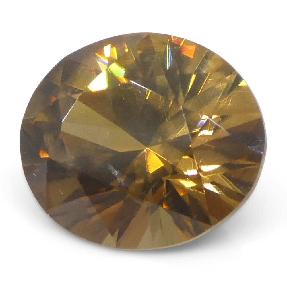 3.11ct Natural Earth Mined Oval Master Brilliant Cut Orange Zircon from Sri Lanka - Skyjems Wholesale Gemstones