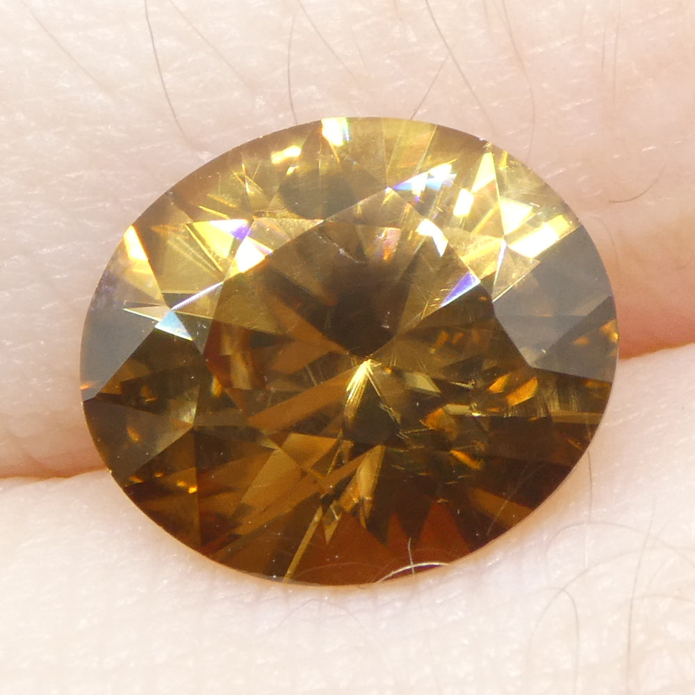 3.11ct Natural Earth Mined Oval Master Brilliant Cut Orange Zircon from Sri Lanka - Skyjems Wholesale Gemstones