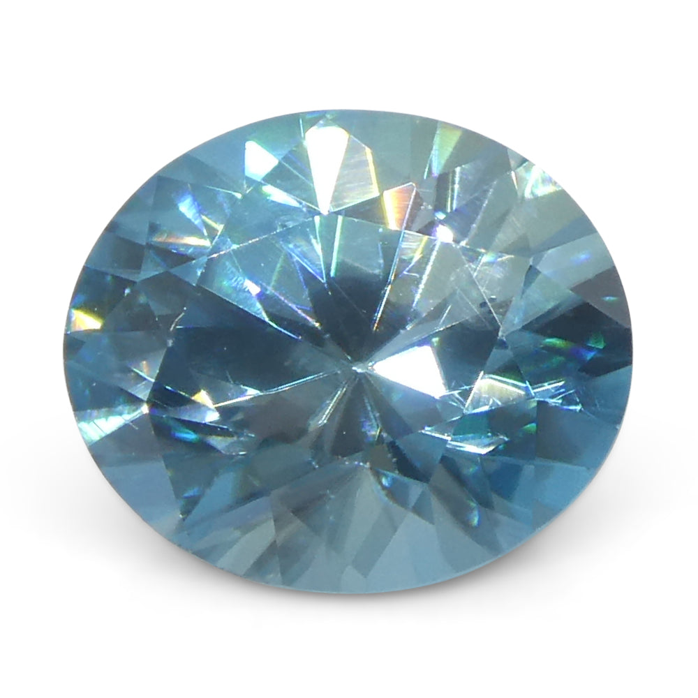 Zircon 2.01 cts 7.78 x 6.71 x 4.65 mm Oval Blue $1210