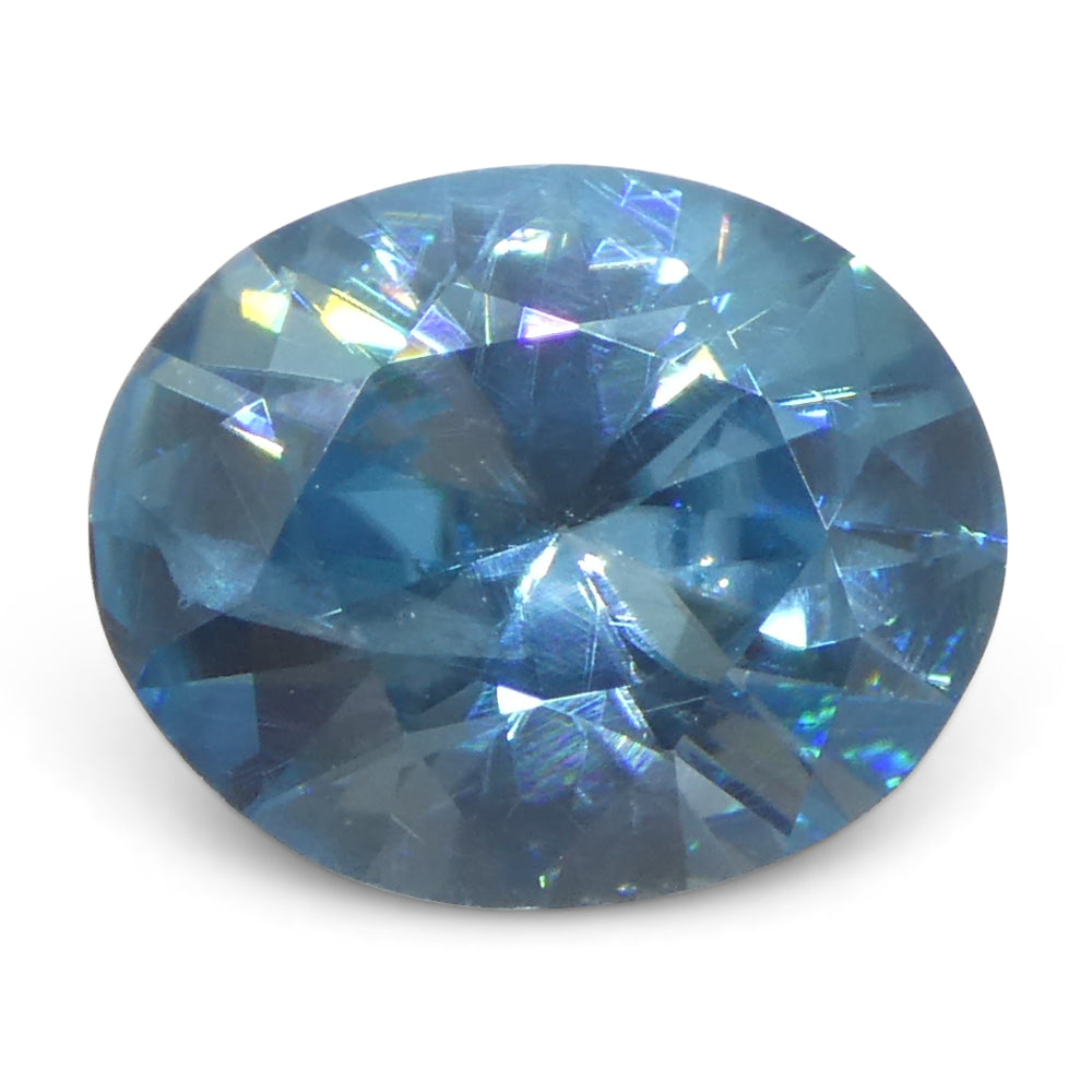 Zircon 2.31 cts 8.68 x 7.04 x 4.46 mm Oval Blue $1390