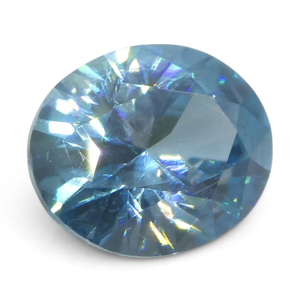 2.31ct Natural Earth Mined Oval Master Brilliant Cut Blue Zircon from Cambodia - Skyjems Wholesale Gemstones