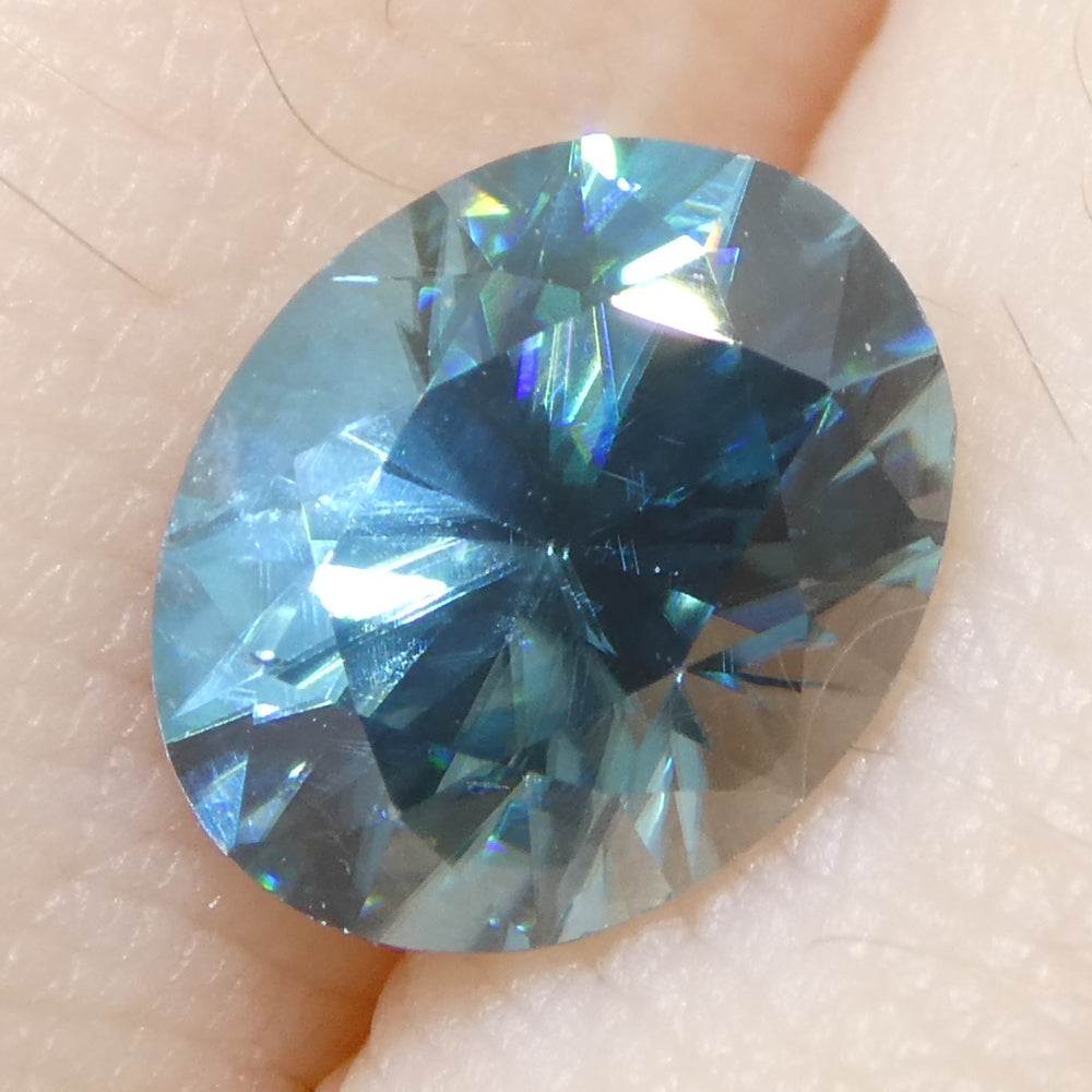 2.21ct Natural Earth Mined Oval Master Brilliant Cut Blue Zircon from Cambodia - Skyjems Wholesale Gemstones