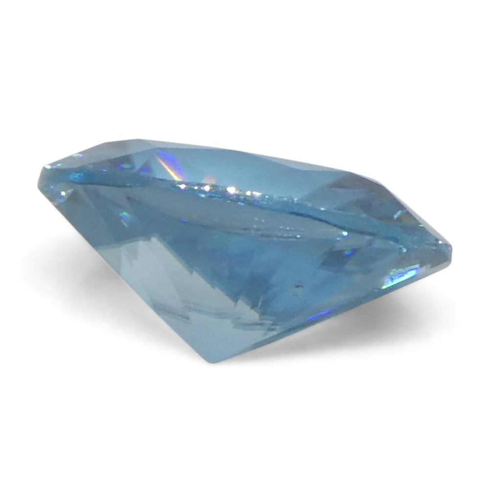 2.16ct Natural Earth Mined Oval Master Brilliant Cut Blue Zircon from Cambodia - Skyjems Wholesale Gemstones