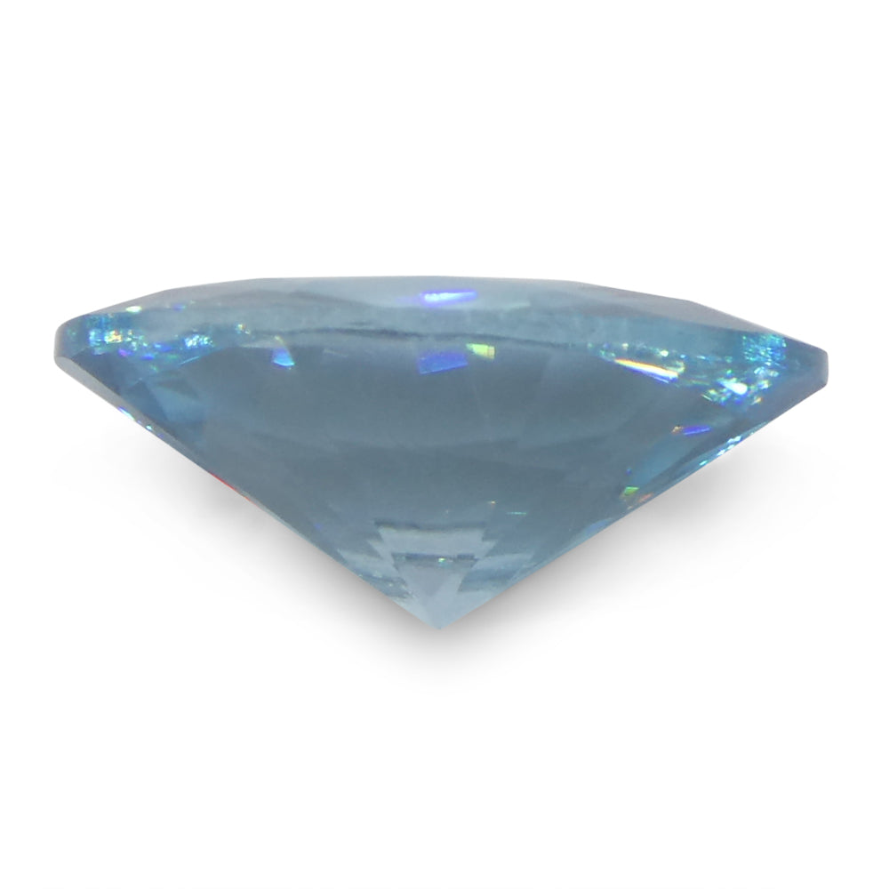 3.16ct Natural Earth Mined Oval Master Brilliant Cut Blue Zircon from Cambodia - Skyjems Wholesale Gemstones