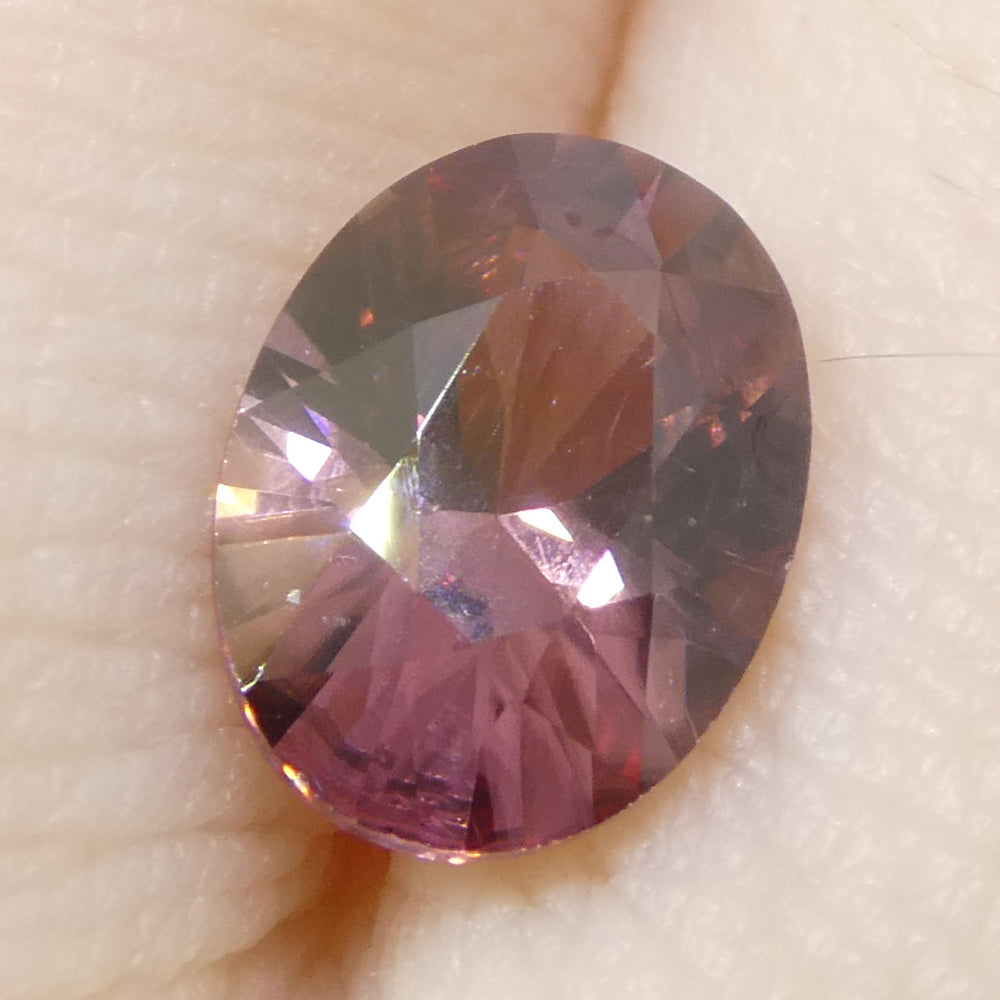 1.58ct Natural Earth Mined Oval Master Brilliant Cut Pink Zircon from Sri Lanka - Skyjems Wholesale Gemstones