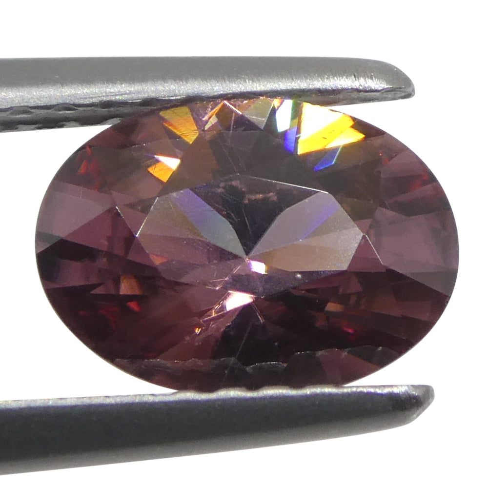 1.58ct Natural Earth Mined Oval Master Brilliant Cut Pink Zircon from Sri Lanka - Skyjems Wholesale Gemstones