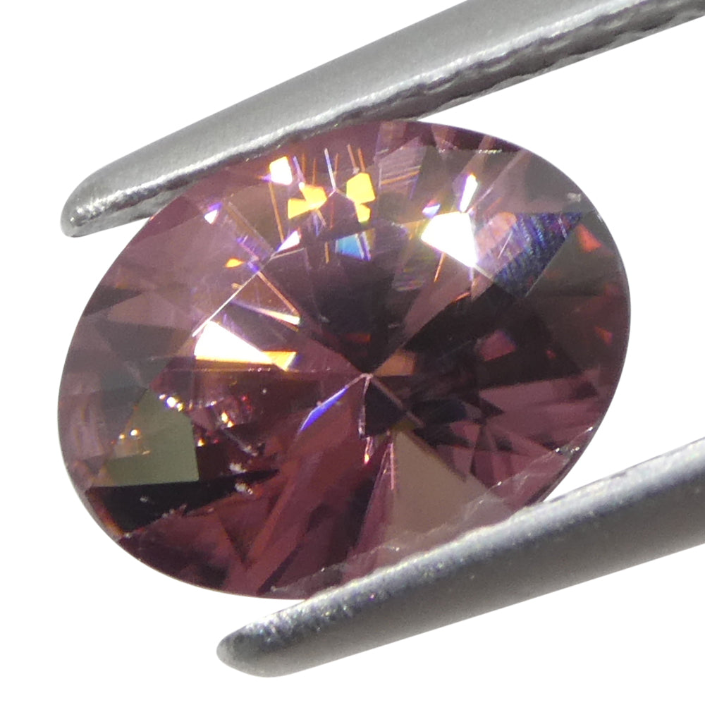 1.83ct Natural Earth Mined Oval Master Brilliant Cut Pink Zircon from Sri Lanka - Skyjems Wholesale Gemstones