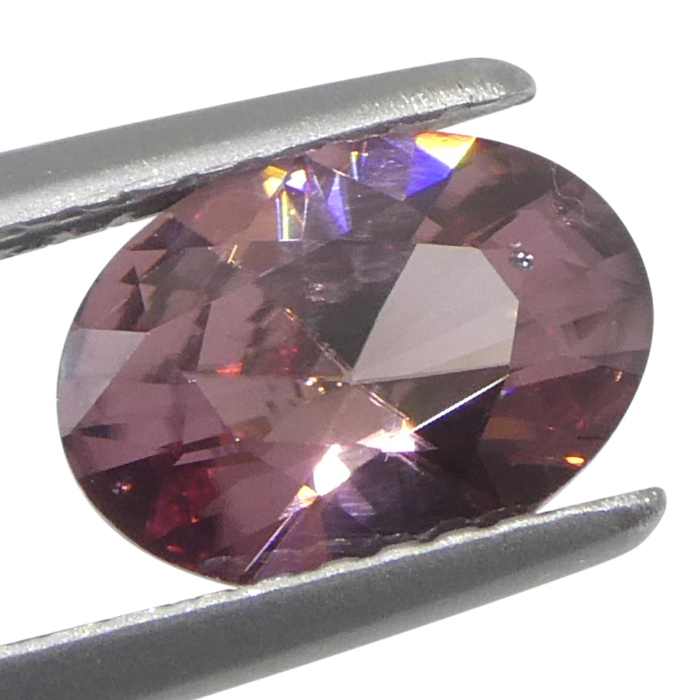1.61ct Natural Earth Mined Oval Master Brilliant Cut Pink Zircon from Sri Lanka - Skyjems Wholesale Gemstones
