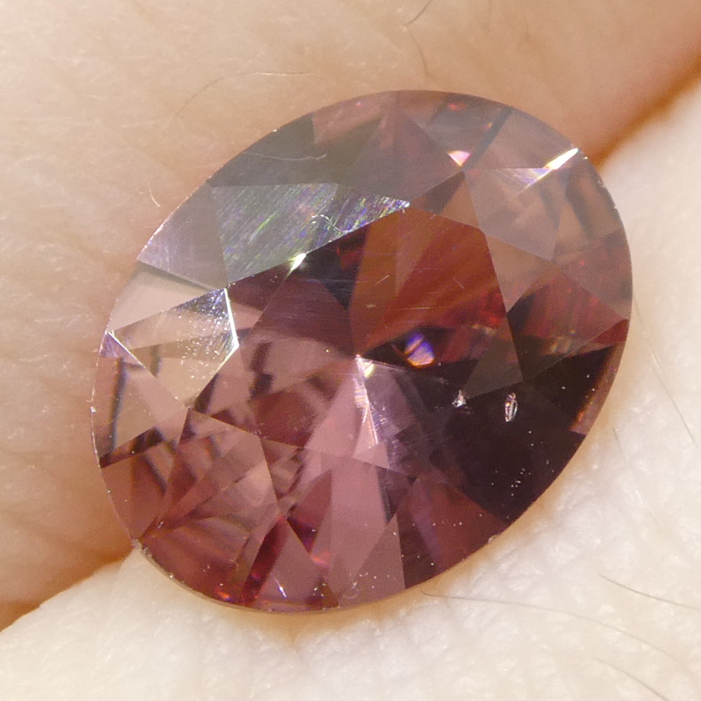 1.8ct Natural Earth Mined Oval Master Brilliant Cut Pink Zircon from Sri Lanka - Skyjems Wholesale Gemstones