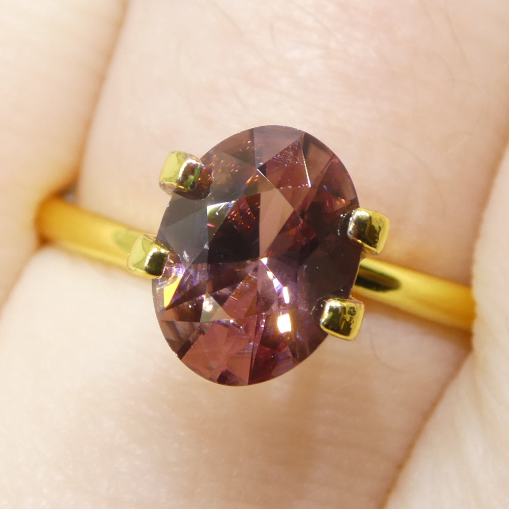 1.8ct Natural Earth Mined Oval Master Brilliant Cut Pink Zircon from Sri Lanka - Skyjems Wholesale Gemstones