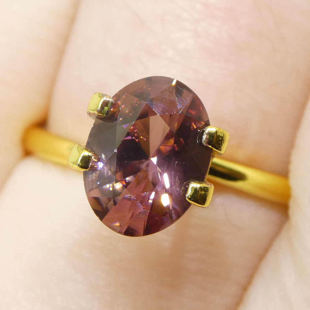 1.8ct Natural Earth Mined Oval Master Brilliant Cut Pink Zircon from Sri Lanka - Skyjems Wholesale Gemstones