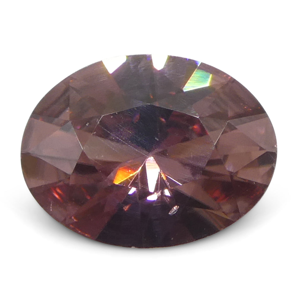 1.8ct Natural Earth Mined Oval Master Brilliant Cut Pink Zircon from Sri Lanka - Skyjems Wholesale Gemstones