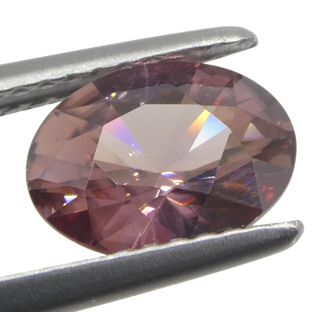 1.8ct Natural Earth Mined Oval Master Brilliant Cut Pink Zircon from Sri Lanka - Skyjems Wholesale Gemstones