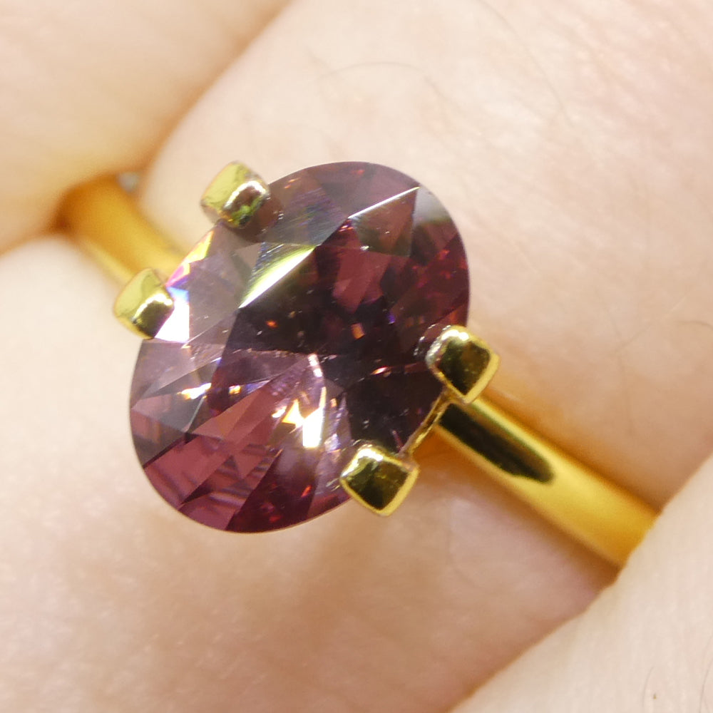 1.67ct Natural Earth Mined Oval Master Brilliant Cut Pink Zircon from Sri Lanka - Skyjems Wholesale Gemstones