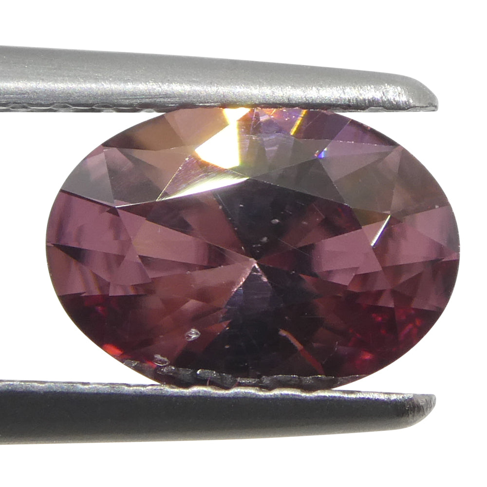 1.67ct Natural Earth Mined Oval Master Brilliant Cut Pink Zircon from Sri Lanka - Skyjems Wholesale Gemstones