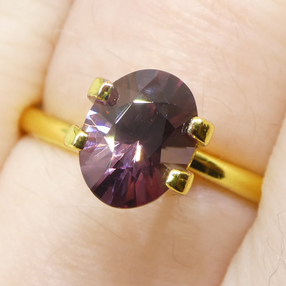 1.65ct Natural Earth Mined Oval Master Brilliant Cut Pink Zircon from Sri Lanka - Skyjems Wholesale Gemstones