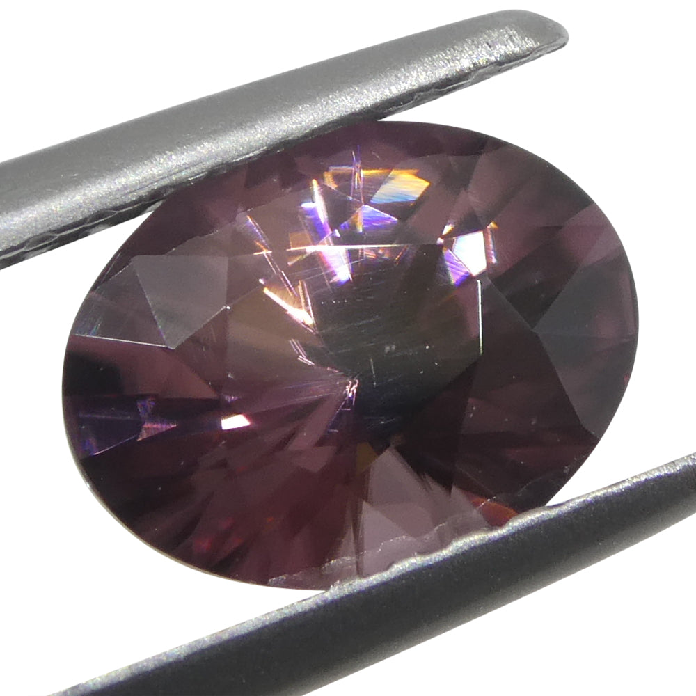 1.65ct Natural Earth Mined Oval Master Brilliant Cut Pink Zircon from Sri Lanka - Skyjems Wholesale Gemstones