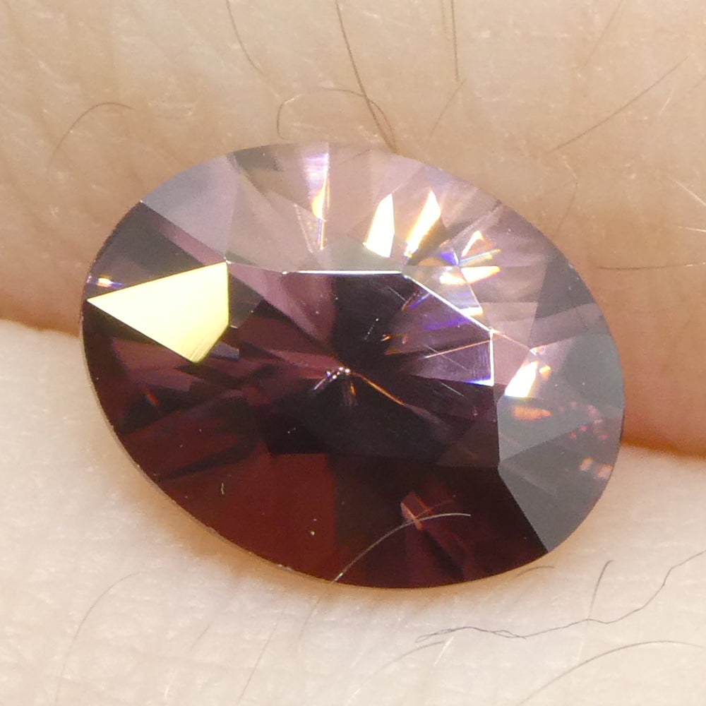 1.65ct Natural Earth Mined Oval Master Brilliant Cut Pink Zircon from Sri Lanka - Skyjems Wholesale Gemstones