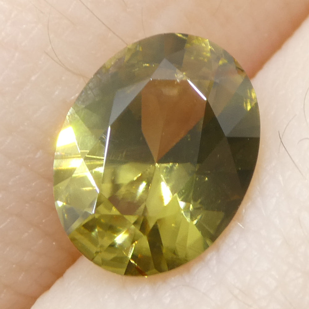 1.84ct Natural Earth Mined Oval Master Brilliant Cut Yellow Zircon from Sri Lanka - Skyjems Wholesale Gemstones