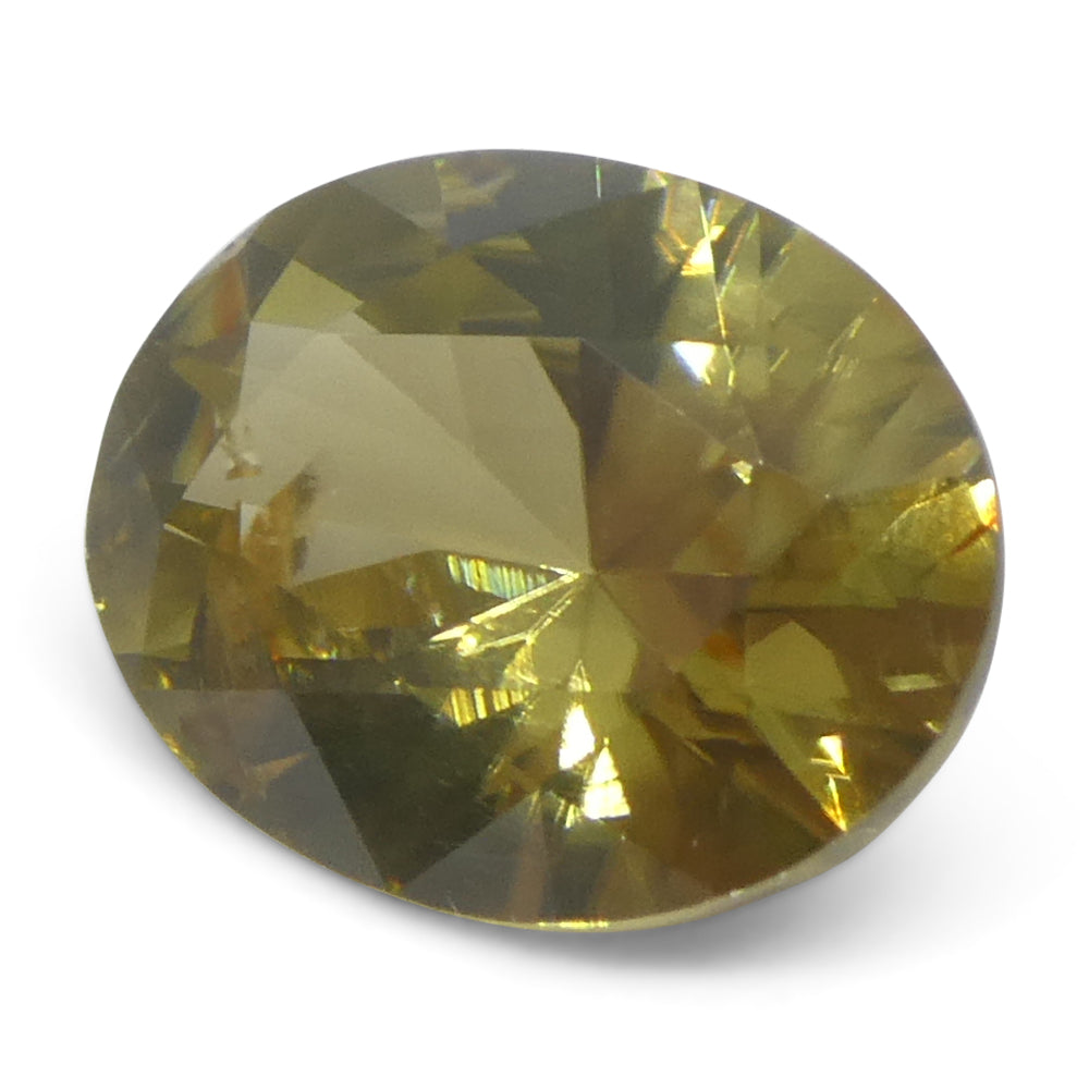 1.84ct Natural Earth Mined Oval Master Brilliant Cut Yellow Zircon from Sri Lanka - Skyjems Wholesale Gemstones