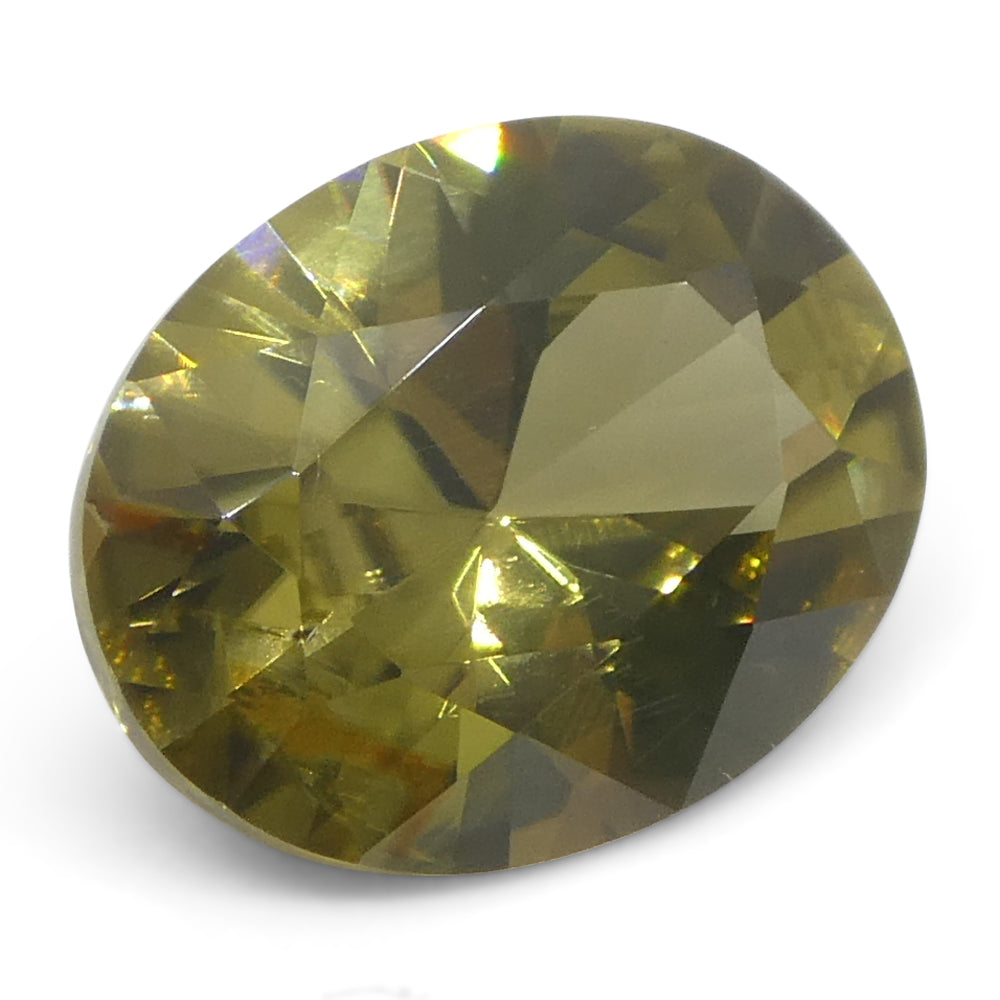 1.84ct Natural Earth Mined Oval Master Brilliant Cut Yellow Zircon from Sri Lanka - Skyjems Wholesale Gemstones