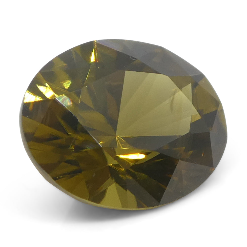 2.12ct Natural Earth Mined Oval Master Brilliant Cut Yellow Zircon from Sri Lanka - Skyjems Wholesale Gemstones