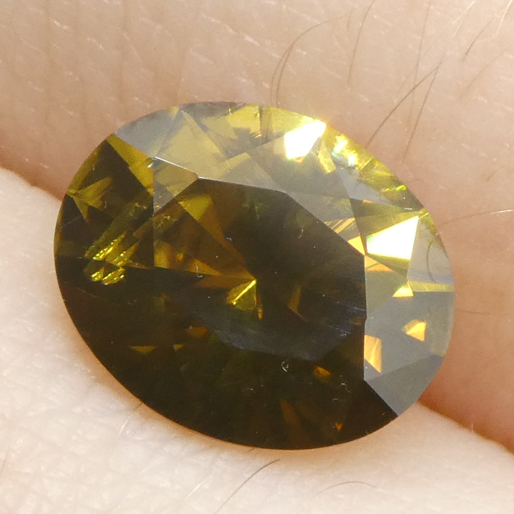 2.12ct Natural Earth Mined Oval Master Brilliant Cut Yellow Zircon from Sri Lanka - Skyjems Wholesale Gemstones