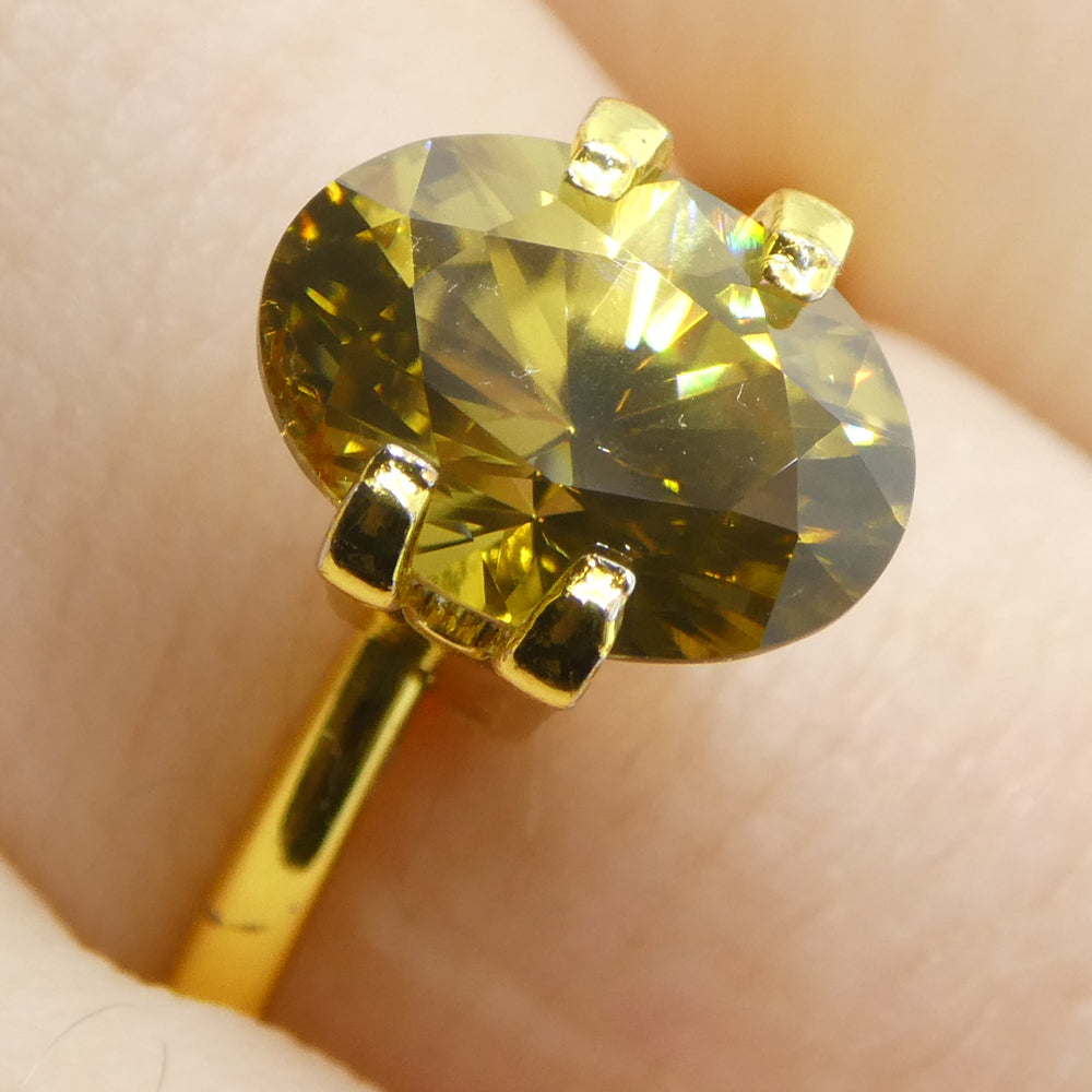 2.76ct Natural Earth Mined Oval Master Brilliant Cut Yellow Zircon from Sri Lanka - Skyjems Wholesale Gemstones