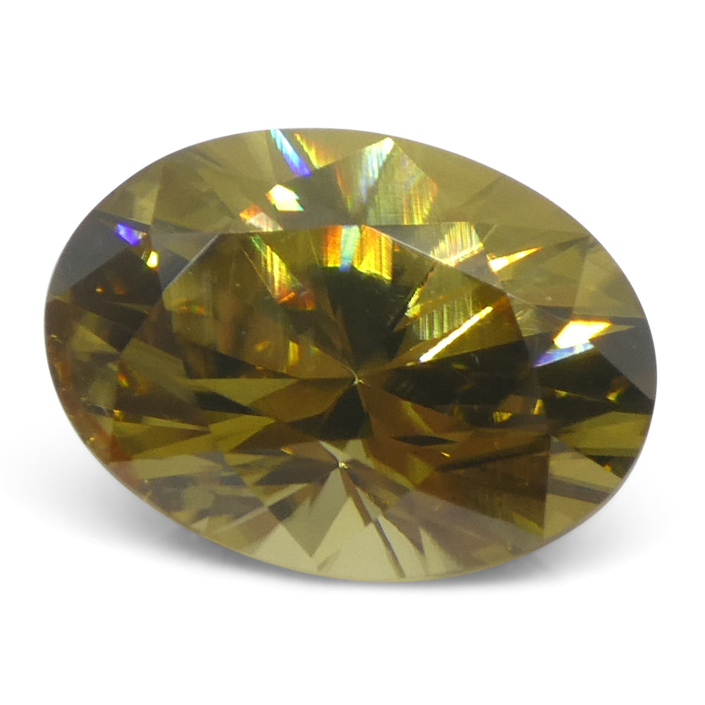 2.76ct Natural Earth Mined Oval Master Brilliant Cut Yellow Zircon from Sri Lanka - Skyjems Wholesale Gemstones