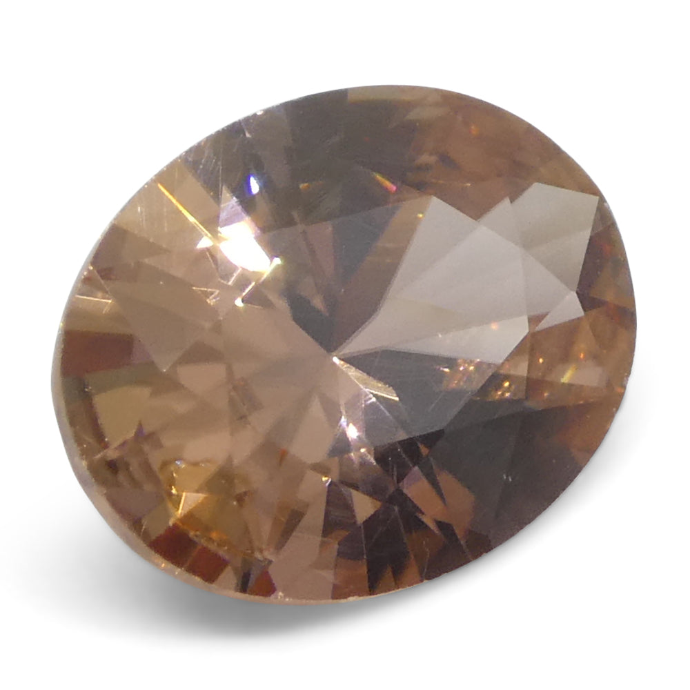 2.31ct Natural Earth Mined Oval Master Brilliant Cut Orange-Pink Zircon from Sri Lanka - Skyjems Wholesale Gemstones