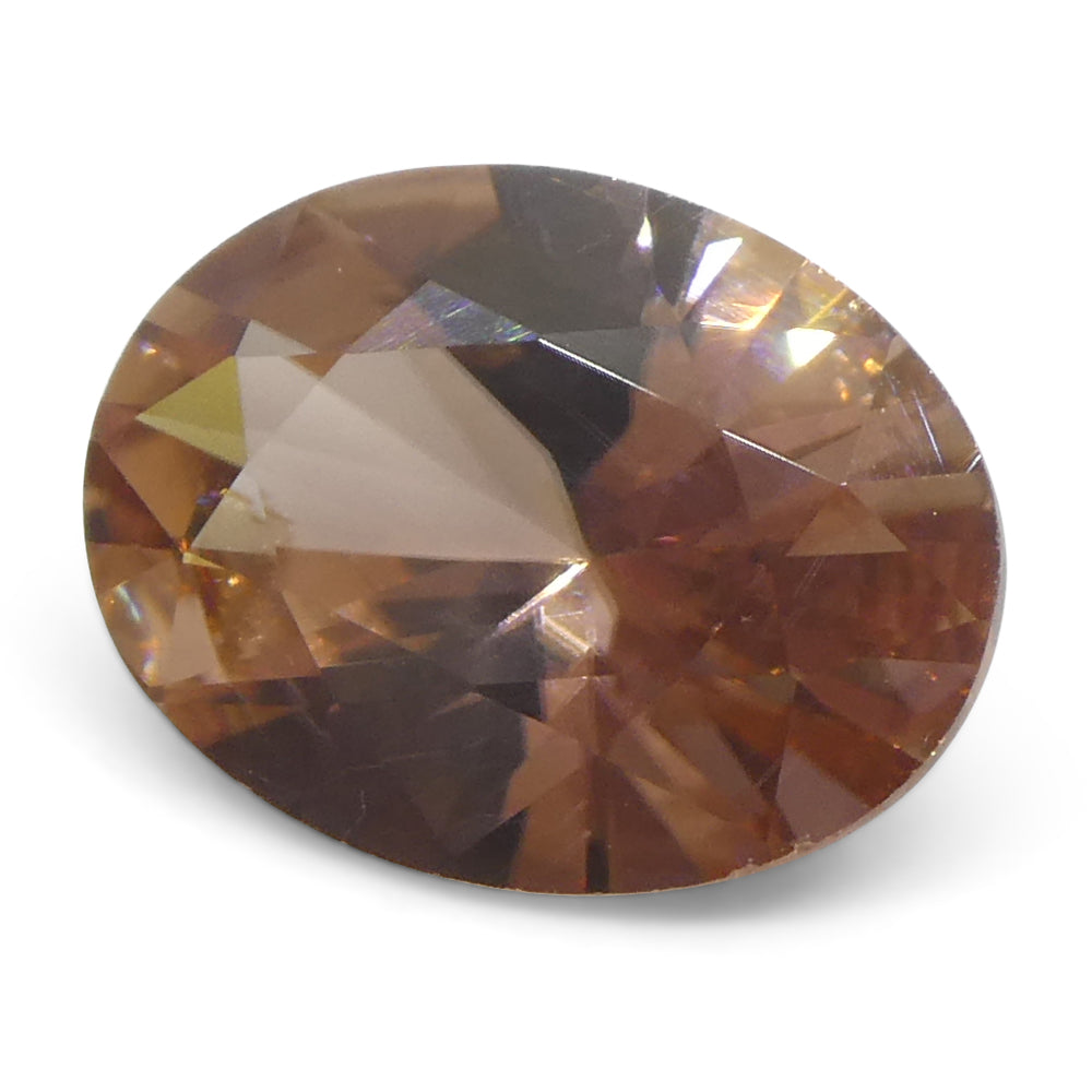 2.31ct Natural Earth Mined Oval Master Brilliant Cut Orange-Pink Zircon from Sri Lanka - Skyjems Wholesale Gemstones
