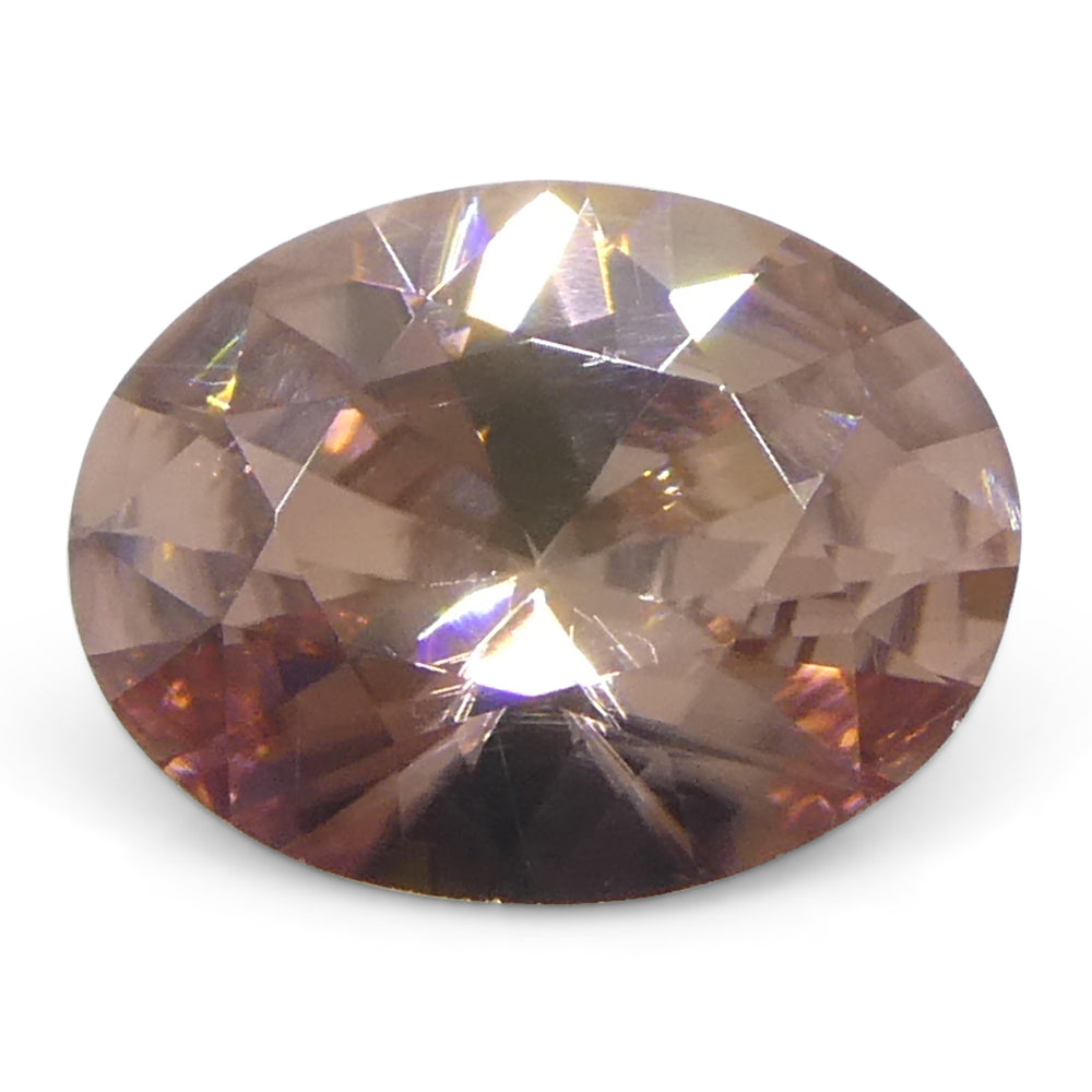 1.86ct Pink Zircon Oval Brilliant Cut Gemstone from Sri Lanka by SkyJems Canadian Gem Specialists