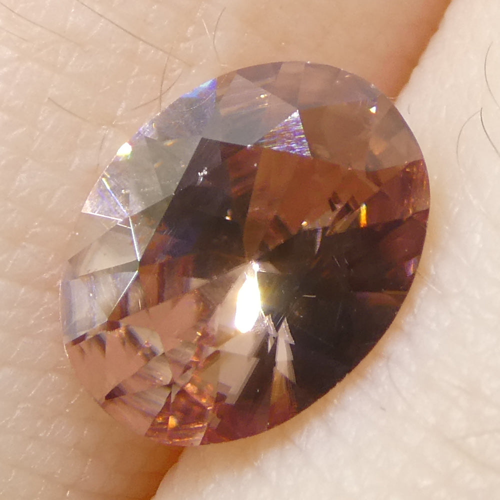 1.86ct Natural Earth Mined Oval Master Brilliant Cut Pink Zircon from Sri Lanka - Skyjems Wholesale Gemstones