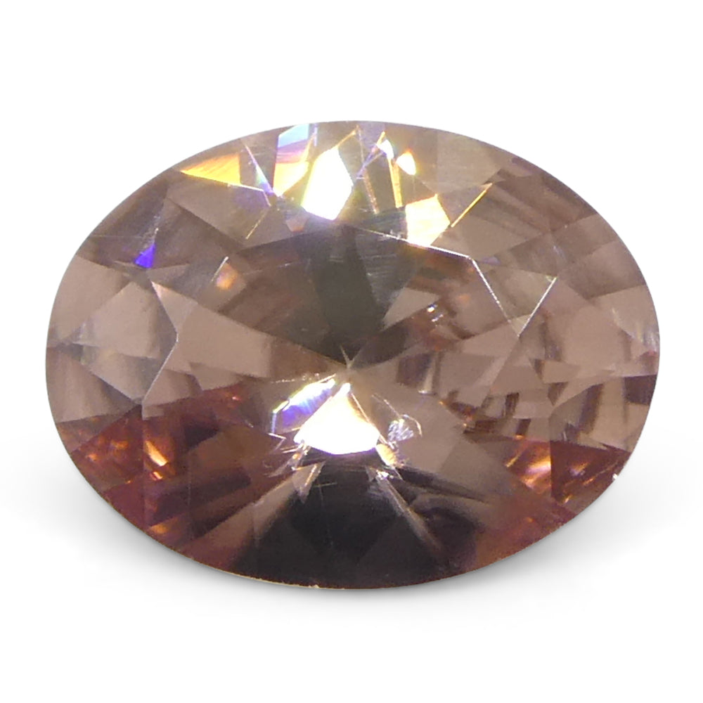 1.86ct Natural Earth Mined Oval Master Brilliant Cut Pink Zircon from Sri Lanka - Skyjems Wholesale Gemstones