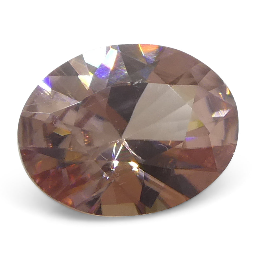 1.86ct Natural Earth Mined Oval Master Brilliant Cut Pink Zircon from Sri Lanka - Skyjems Wholesale Gemstones