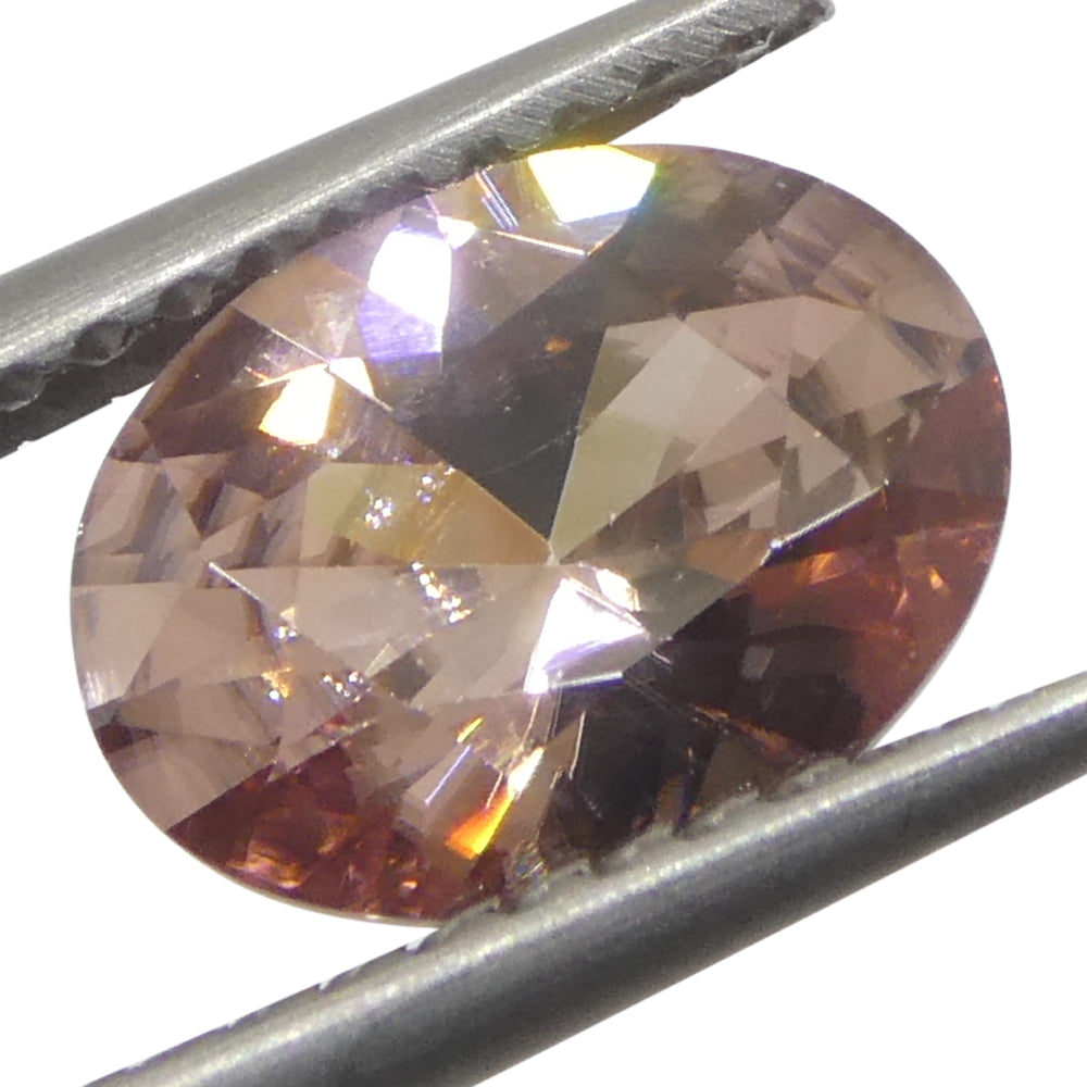 1.86ct Natural Earth Mined Oval Master Brilliant Cut Pink Zircon from Sri Lanka - Skyjems Wholesale Gemstones