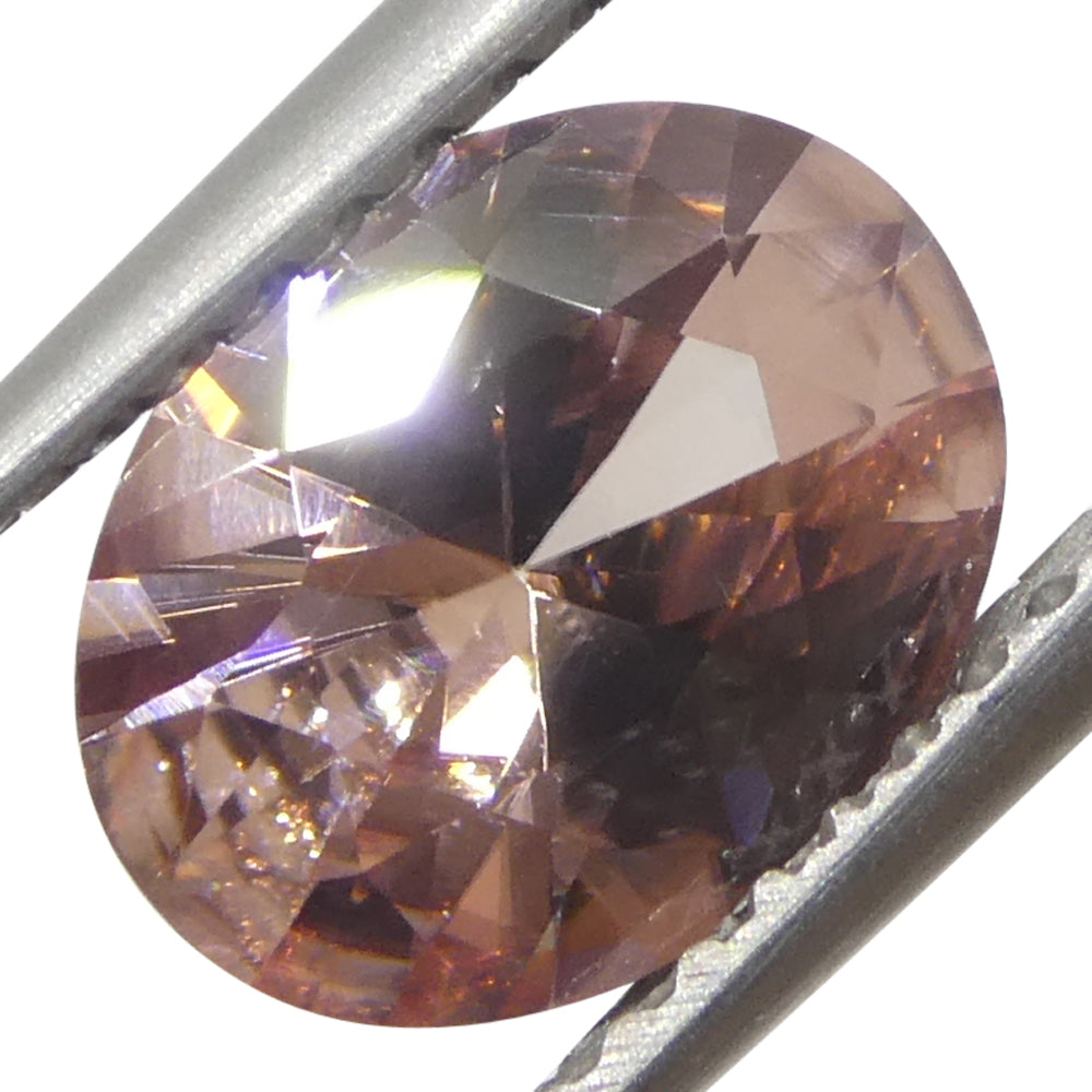 1.86ct Natural Earth Mined Oval Master Brilliant Cut Pink Zircon from Sri Lanka - Skyjems Wholesale Gemstones