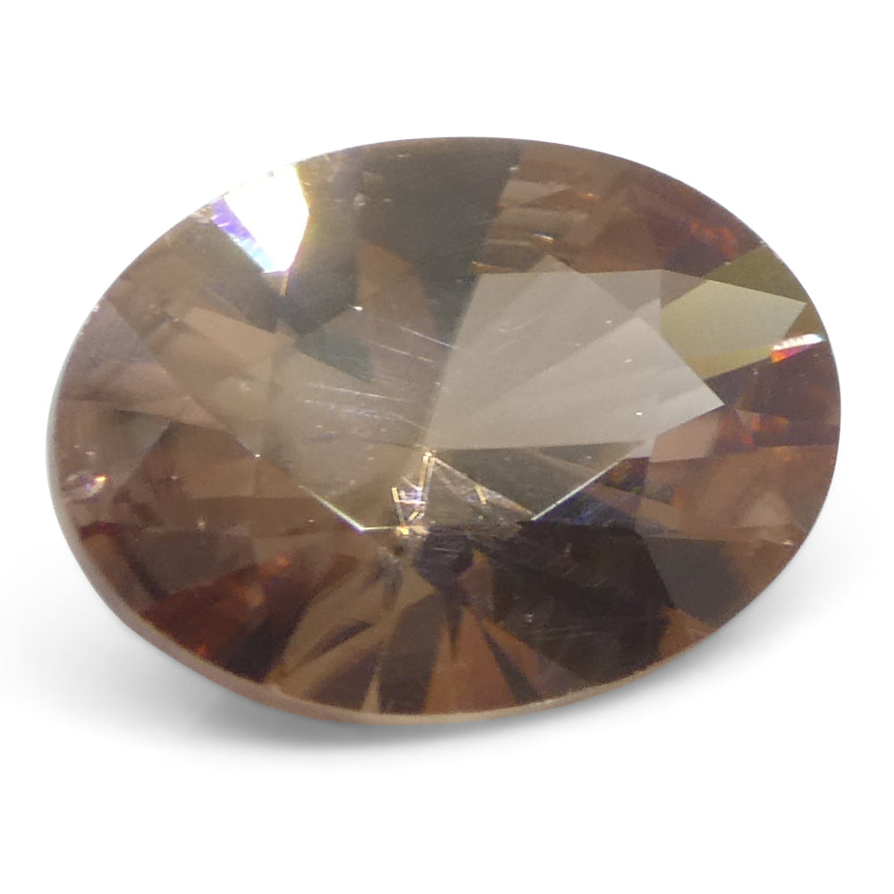 1.96ct Natural Earth Mined Oval Master Brilliant Cut Pink-Orange Zircon from Sri Lanka - Skyjems Wholesale Gemstones
