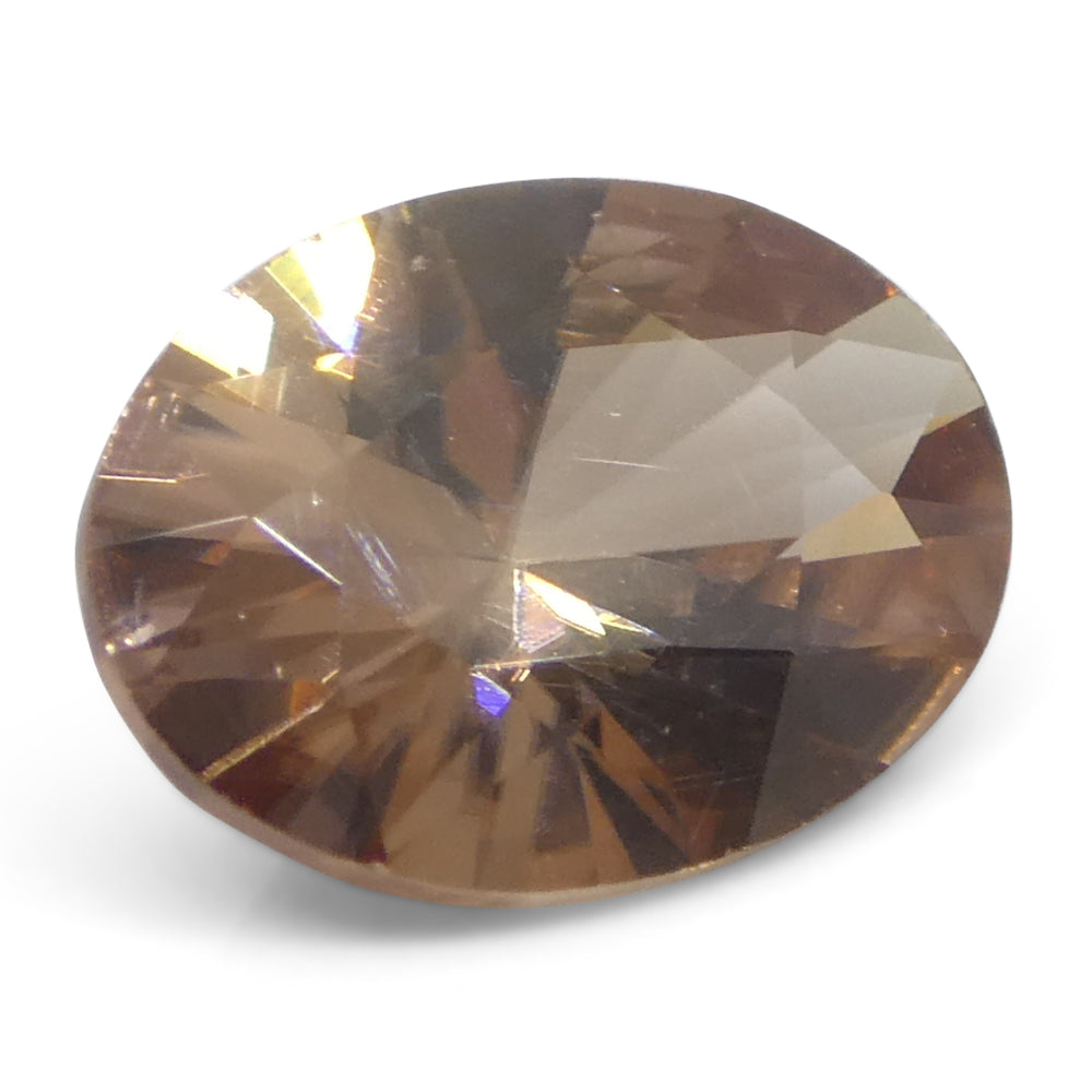1.96ct Natural Earth Mined Oval Master Brilliant Cut Pink-Orange Zircon from Sri Lanka - Skyjems Wholesale Gemstones