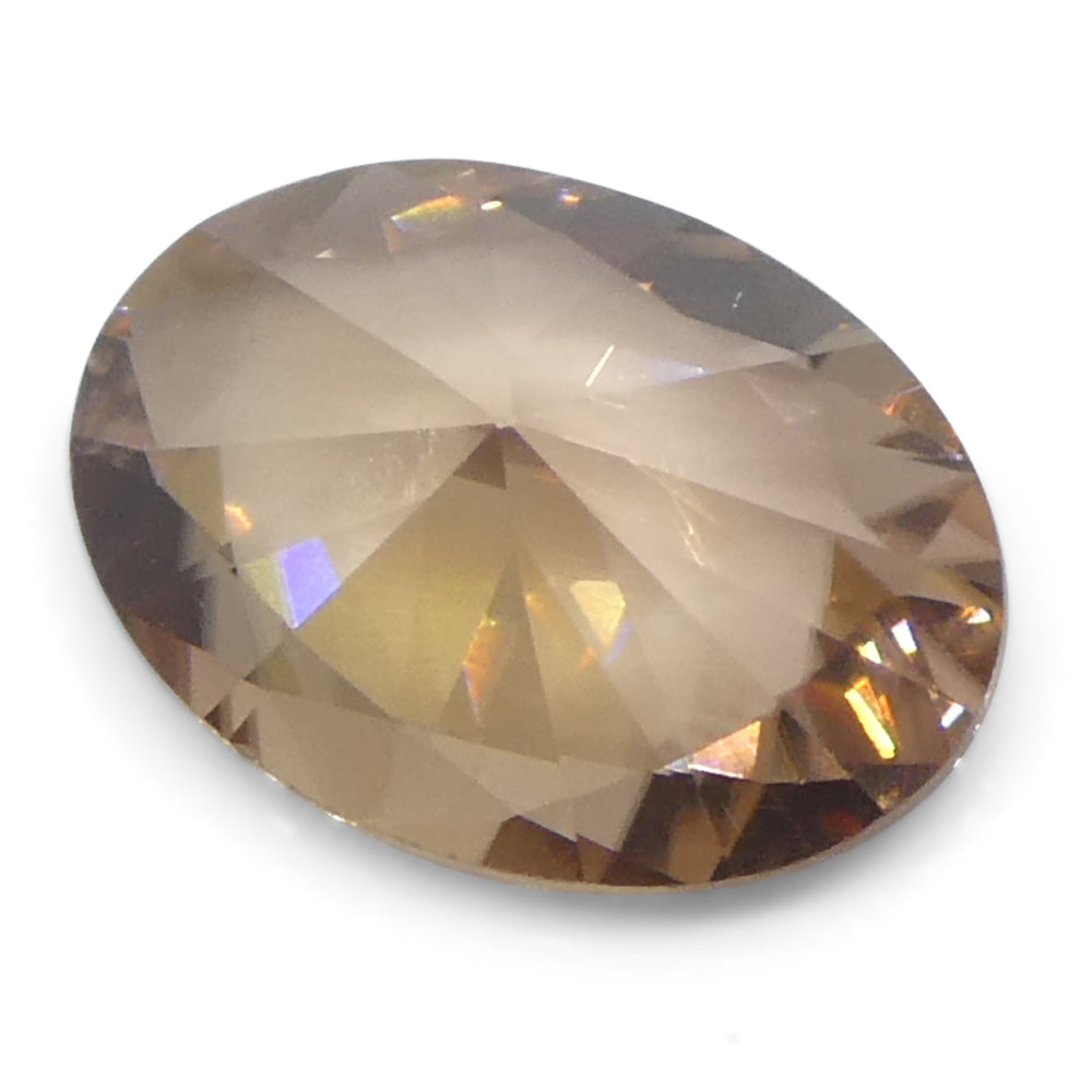 1.96ct Natural Earth Mined Oval Master Brilliant Cut Pink-Orange Zircon from Sri Lanka - Skyjems Wholesale Gemstones