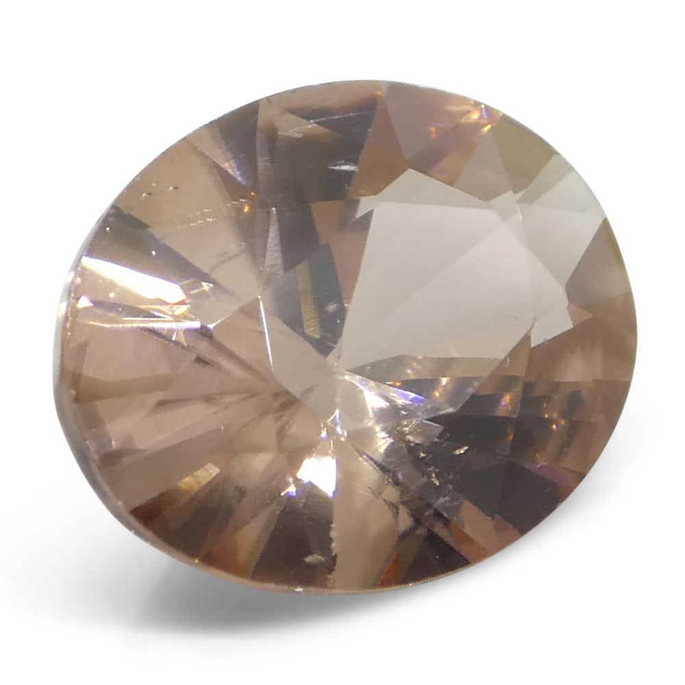 1.97ct Natural Earth Mined Oval Master Brilliant Cut Pink-Orange Zircon from Sri Lanka - Skyjems Wholesale Gemstones