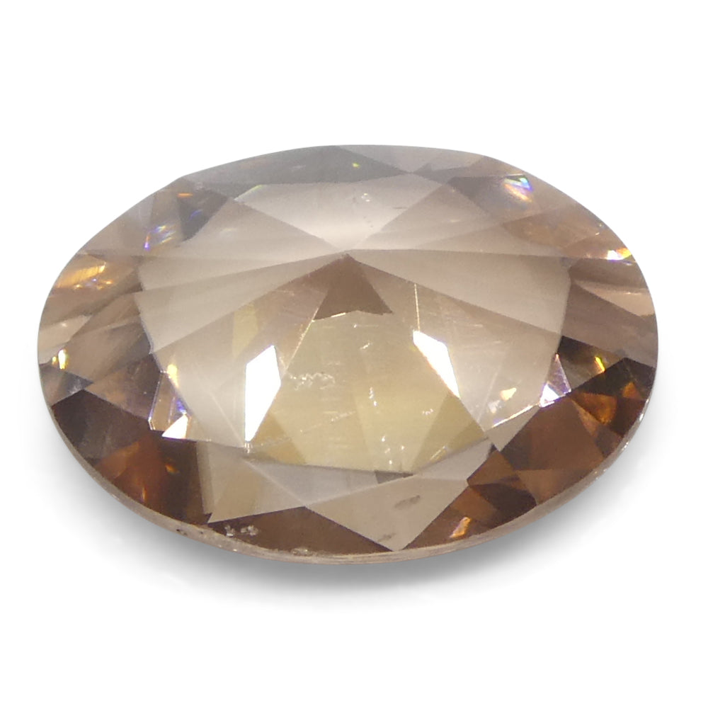 1.97ct Natural Earth Mined Oval Master Brilliant Cut Pink-Orange Zircon from Sri Lanka - Skyjems Wholesale Gemstones