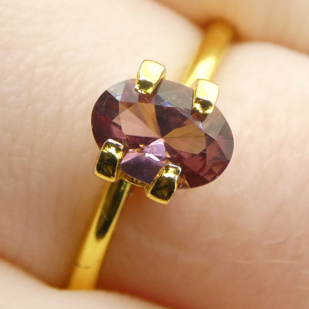 0.95ct Natural Earth Mined Oval Master Brilliant Cut Pink Zircon from Sri Lanka - Skyjems Wholesale Gemstones