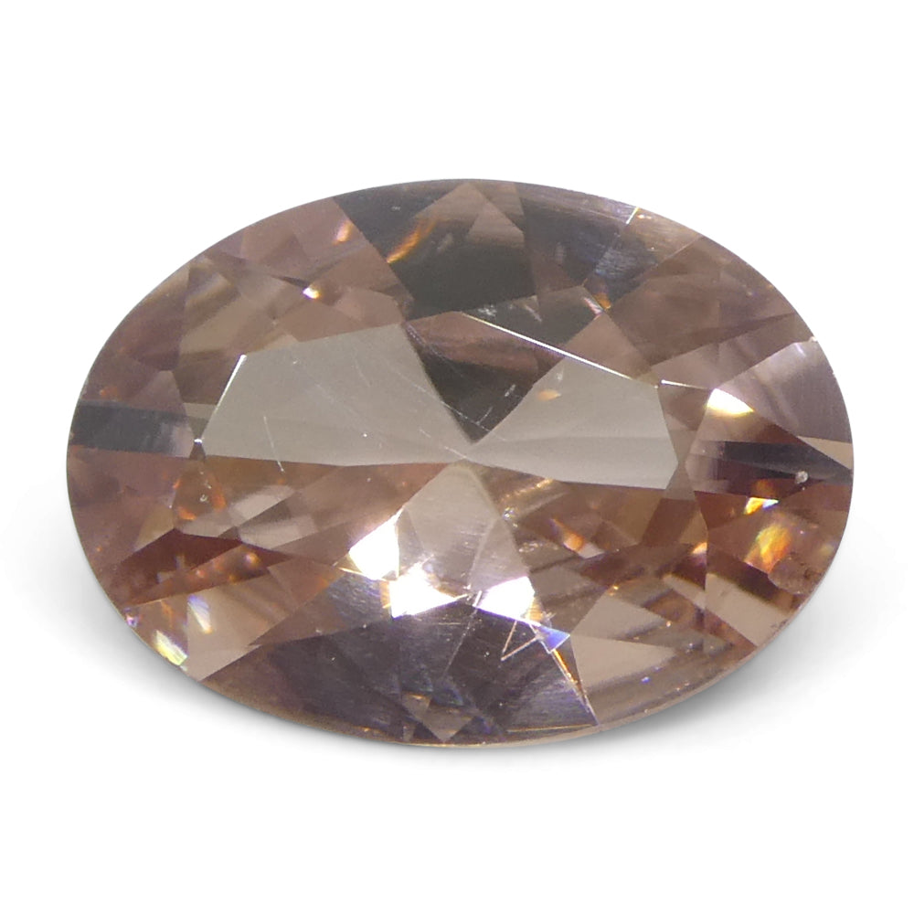 1.45ct Pink Zircon Oval Brilliant Cut Gemstone from Sri Lanka by SkyJems Canadian Gem Specialists