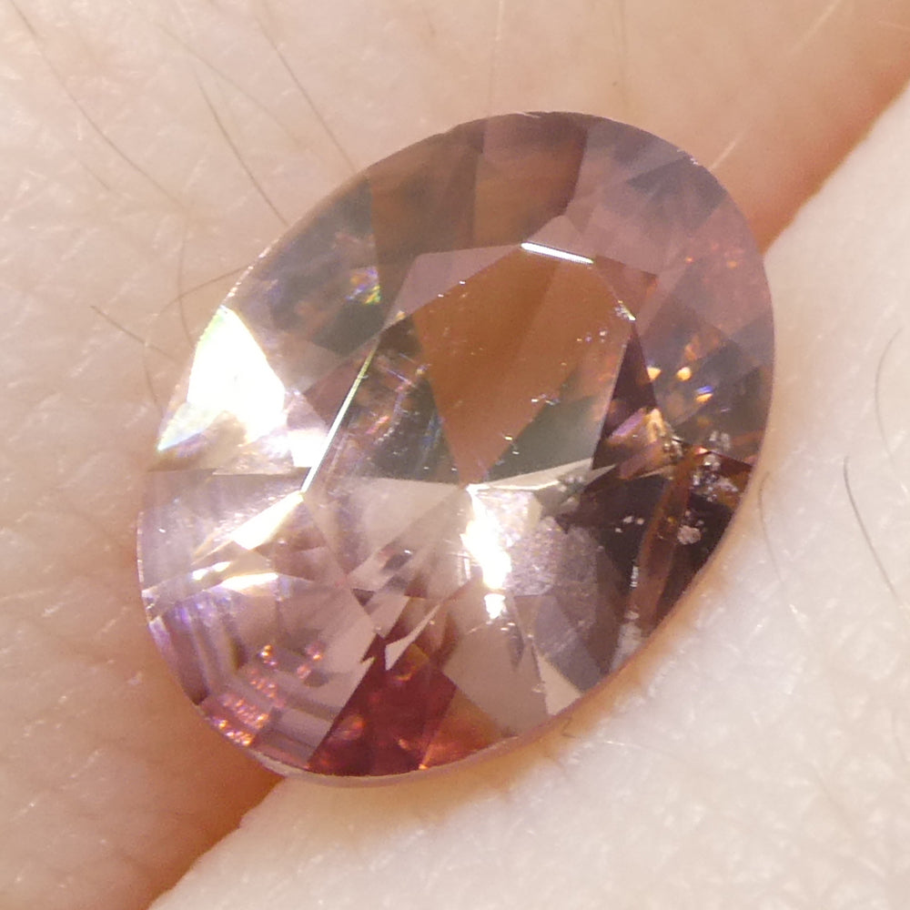 1.78ct Natural Earth Mined Oval Master Brilliant Cut Pink Zircon from Sri Lanka - Skyjems Wholesale Gemstones