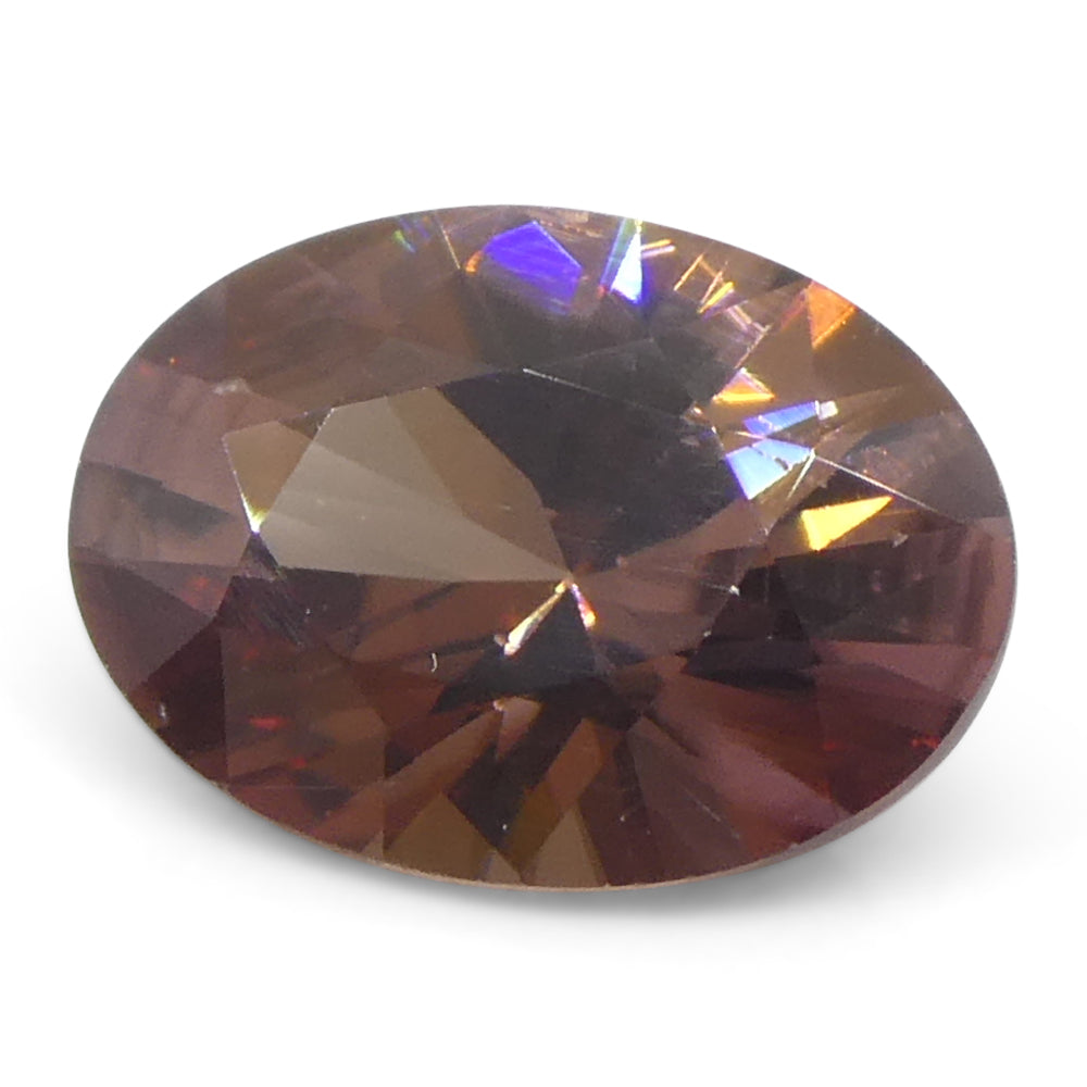 1.53ct Natural Earth Mined Oval Master Brilliant Cut Orange Zircon from Sri Lanka - Skyjems Wholesale Gemstones