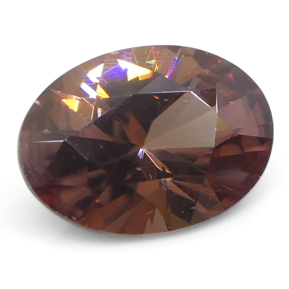 1.53ct Natural Earth Mined Oval Master Brilliant Cut Orange Zircon from Sri Lanka - Skyjems Wholesale Gemstones