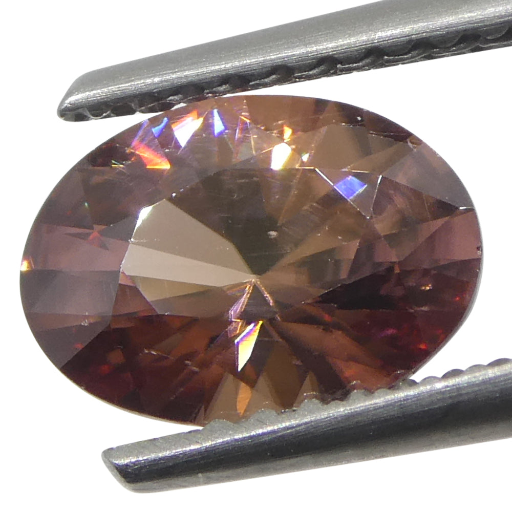 1.53ct Natural Earth Mined Oval Master Brilliant Cut Orange Zircon from Sri Lanka - Skyjems Wholesale Gemstones