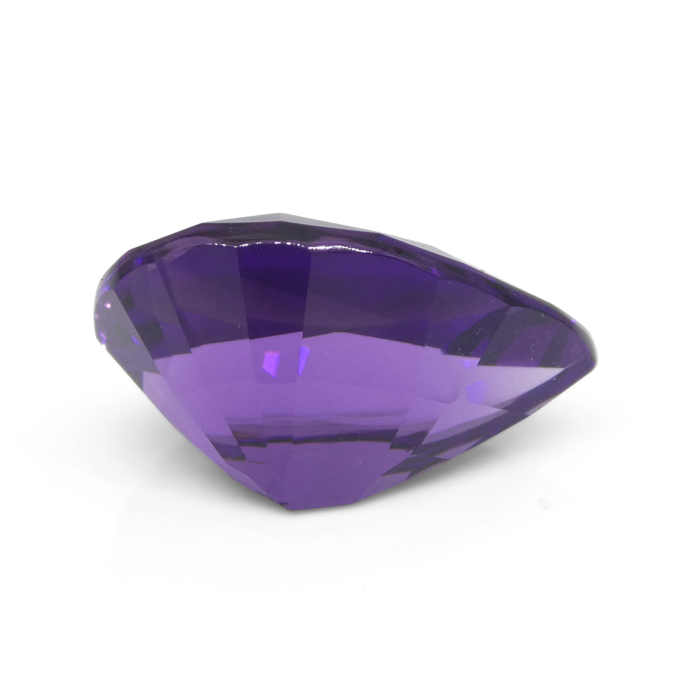 11.99ct Pear Purple Amethyst from Uruguay, premium unheated gemstone by SkyJems, Canadian gem specialists since 1967